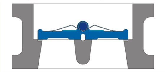 對夾雙(shuāng)瓣式止回閥結構圖(tú)