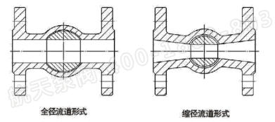 全通(tōng)徑結(jié)構及縮徑(jìng)結構(gòu)